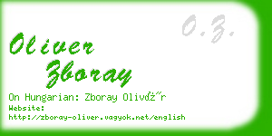 oliver zboray business card